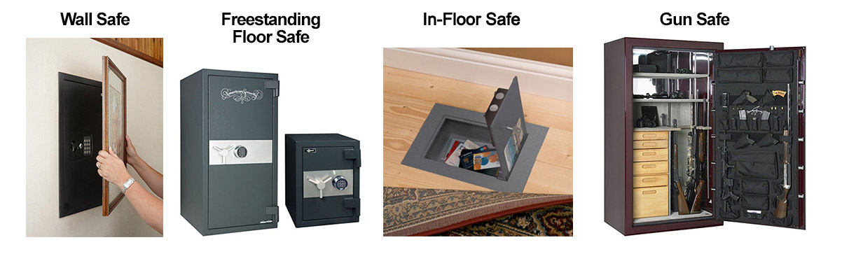 Types of safes we sell and work on